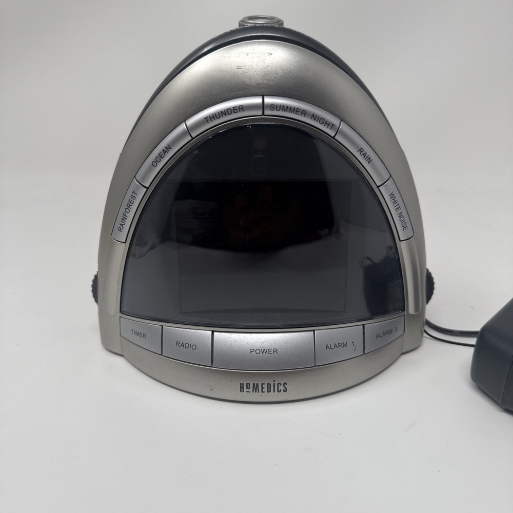 HoMedics SS-5010 SoundSpa Alarm Clock Radio Nature Sounds Night Light Tested